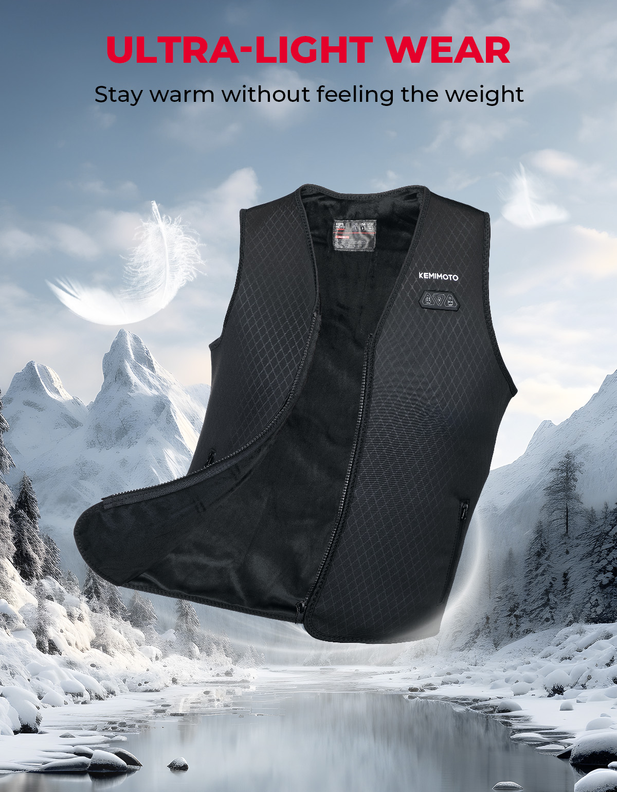 Colete aquecido leve alimentad - Heated Vest Battery avaliação e preço