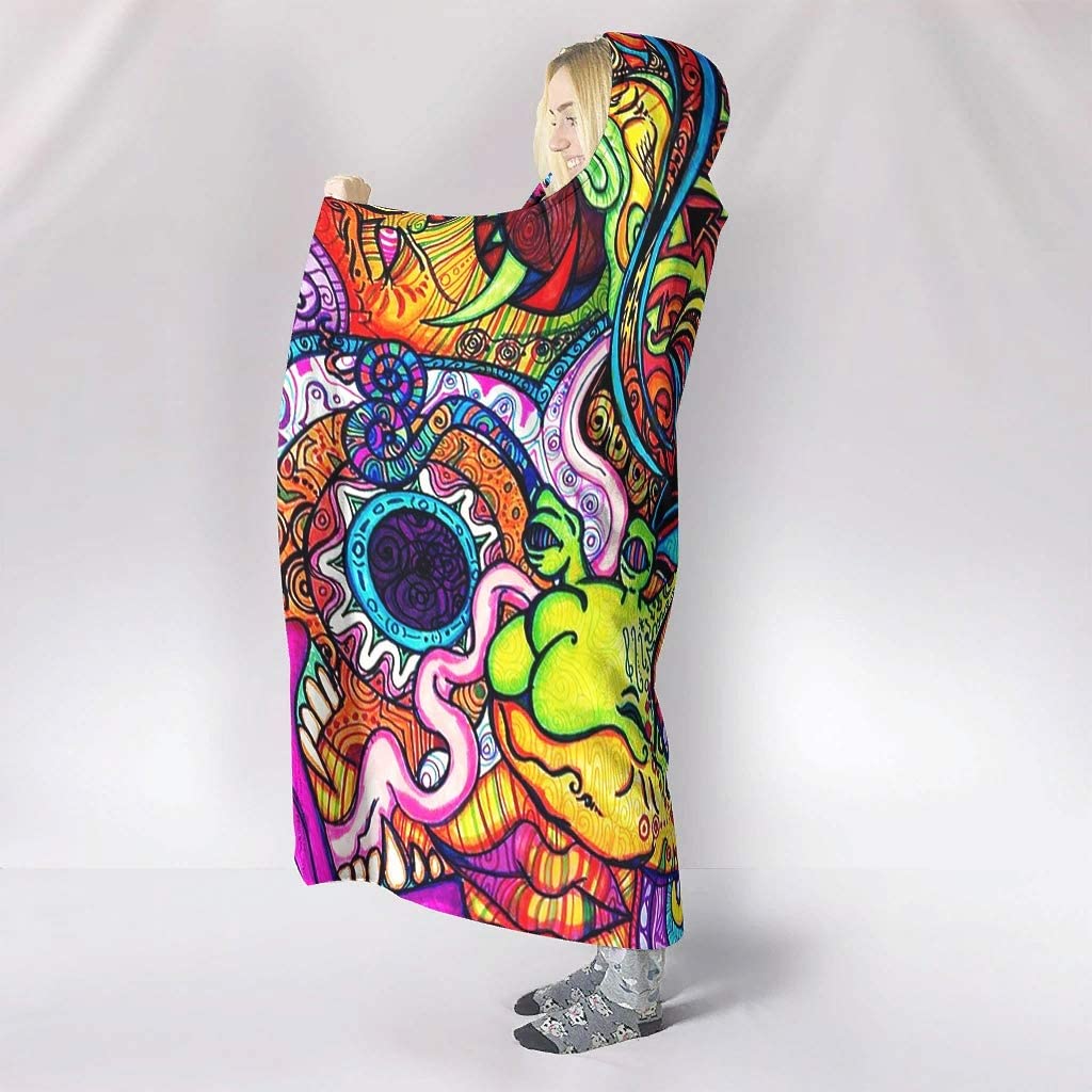 Abstrato brilhante trippy arco - Sherpa Hoodie Fleece avaliação e preço