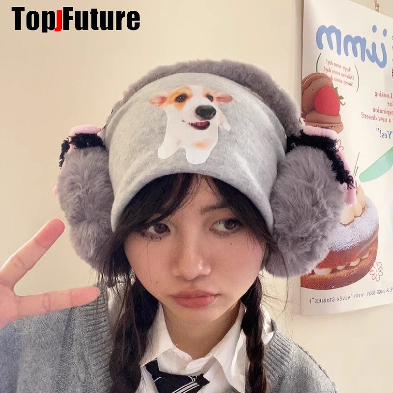 Harajuku y2k bonito doce lolit - Earmuffs Foldable avaliação e preço
