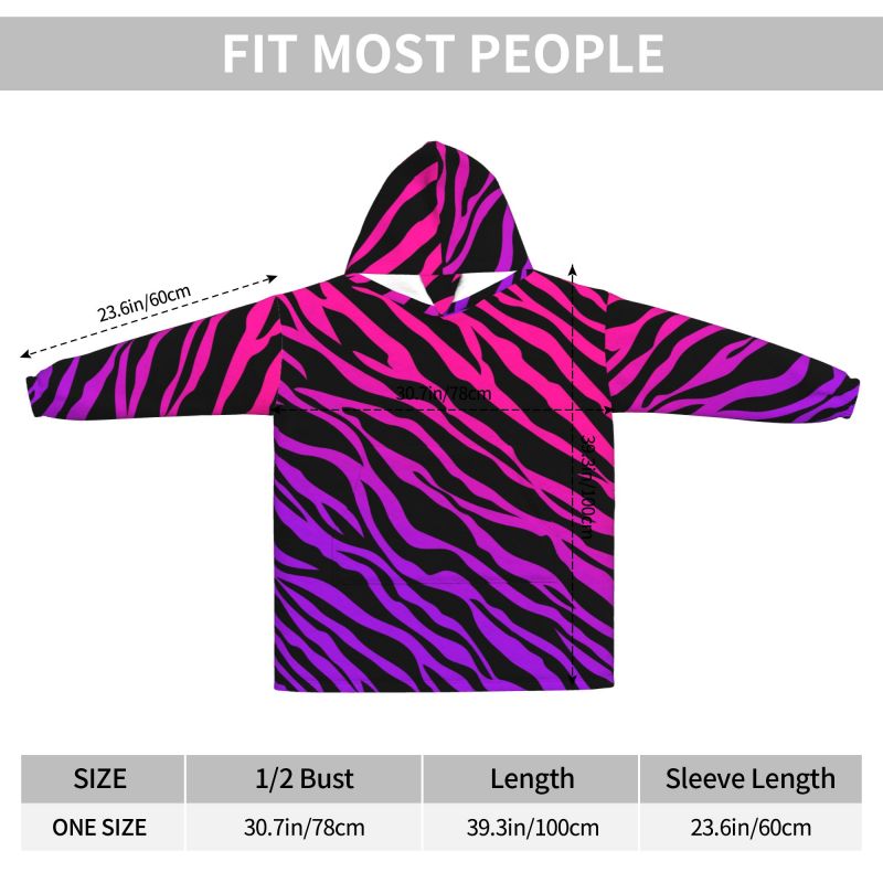 Zebra listra impressão wearabl - Sherpa Hoodie Fleece avaliação e preço