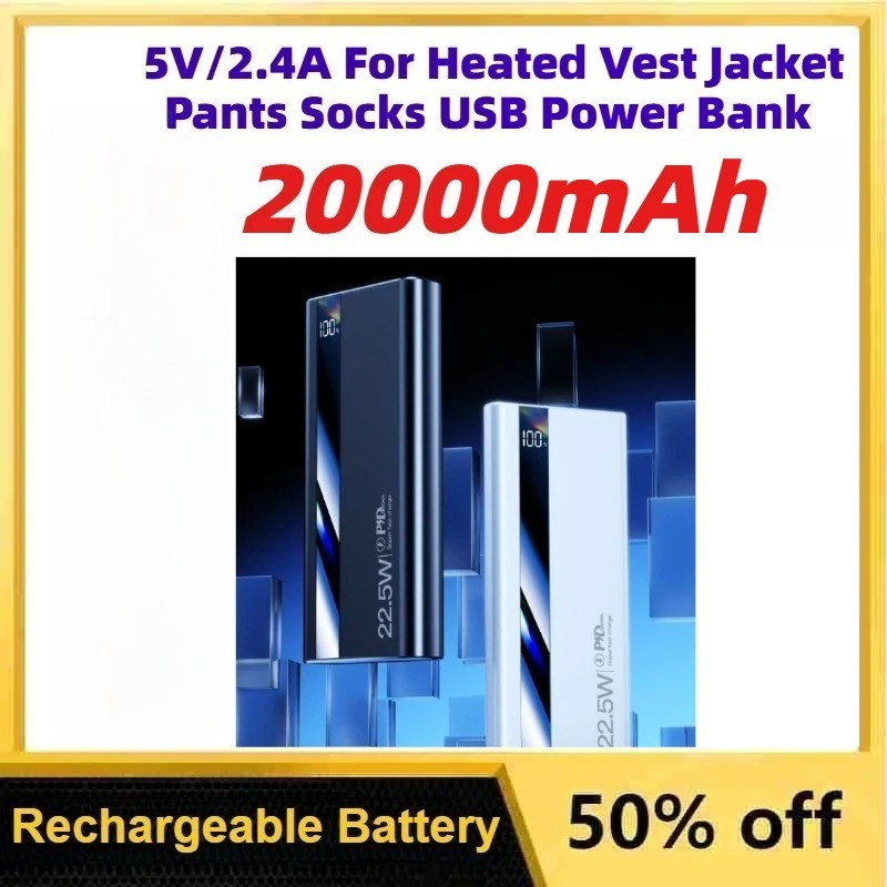 10000-20000mAh 5V/2.4A Bateria - Heated Vest Battery avaliação e preço