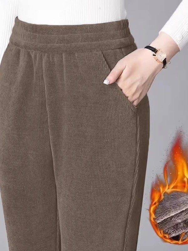 Calças de Corduroy Femininas d - Corduroy Pant Warm avaliação e preço