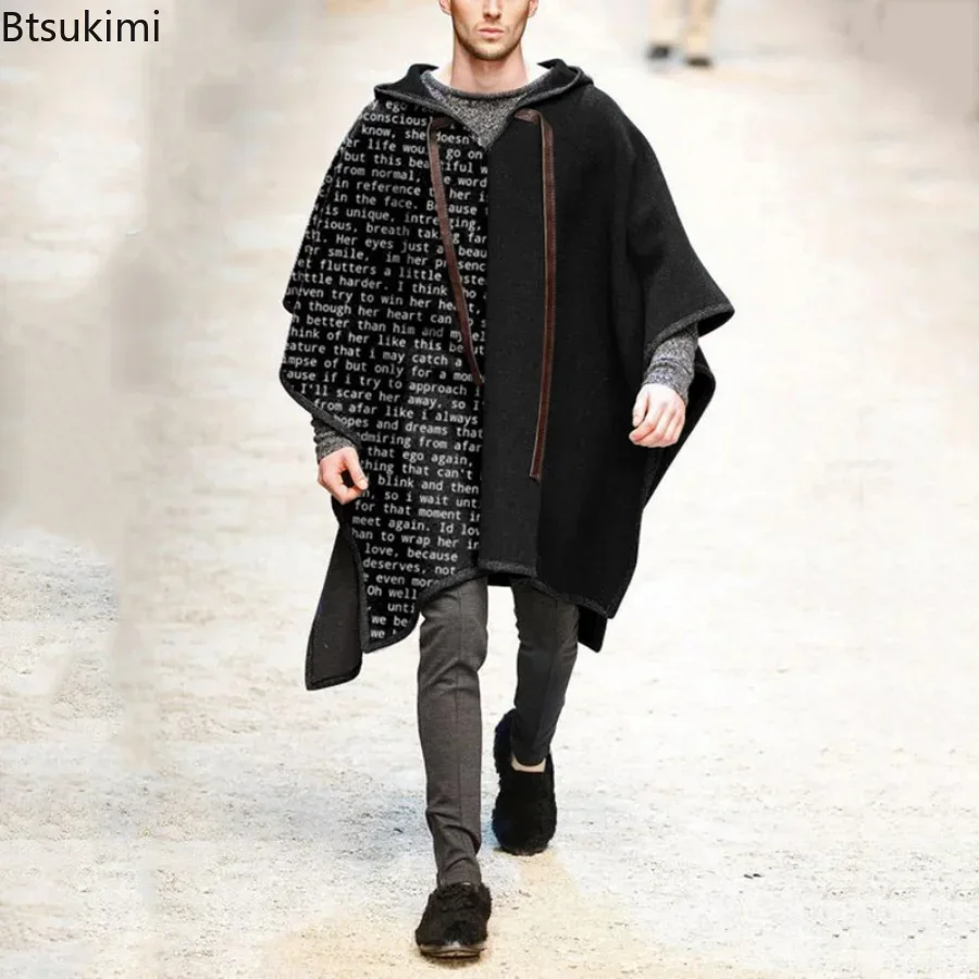Novo 2025 outono inverno xale  - Wool Scarf Men avaliação e preço