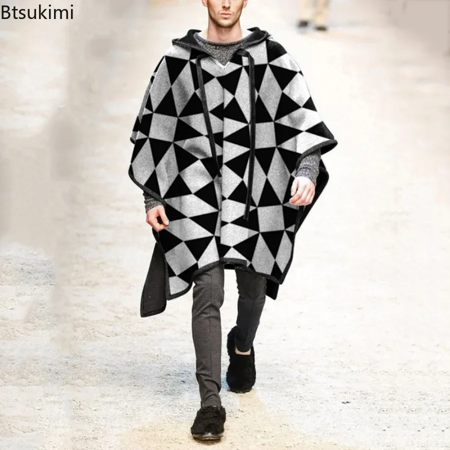Novo 2025 outono inverno xale  - Wool Scarf Men avaliação e preço