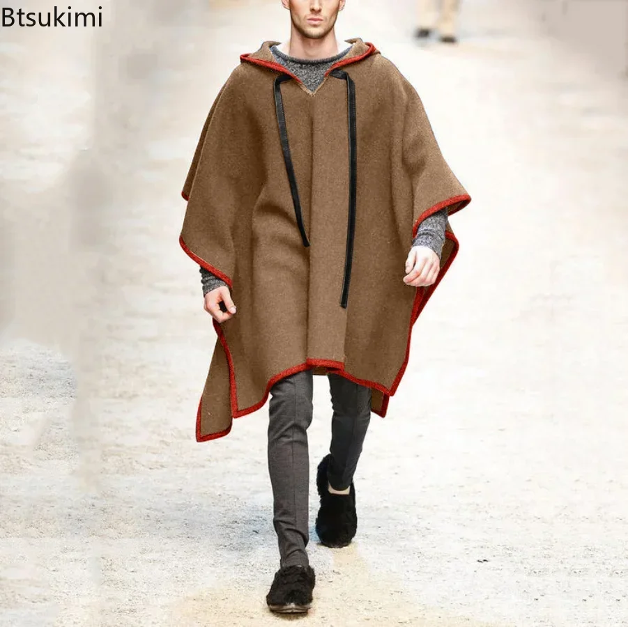 Novo 2025 outono inverno xale  - Wool Scarf Men avaliação e preço