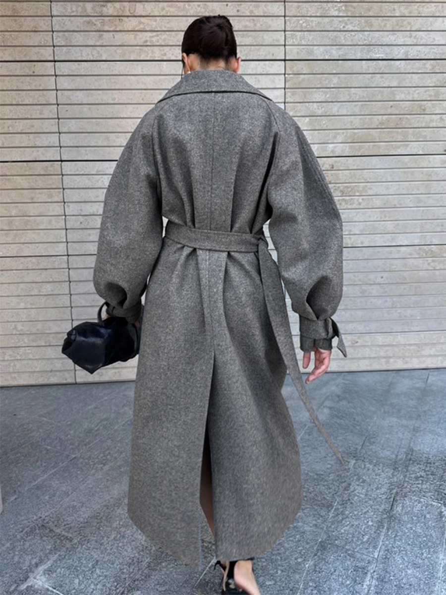 LUCYSHIHATTU Casacos longos de - Wool Coat Peacoat avaliação e preço