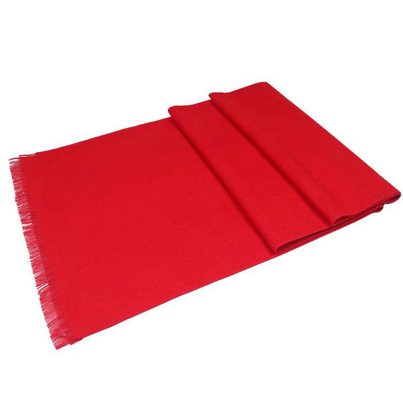 Lenço vermelho monocromático m - Wool Scarf Men avaliação e preço