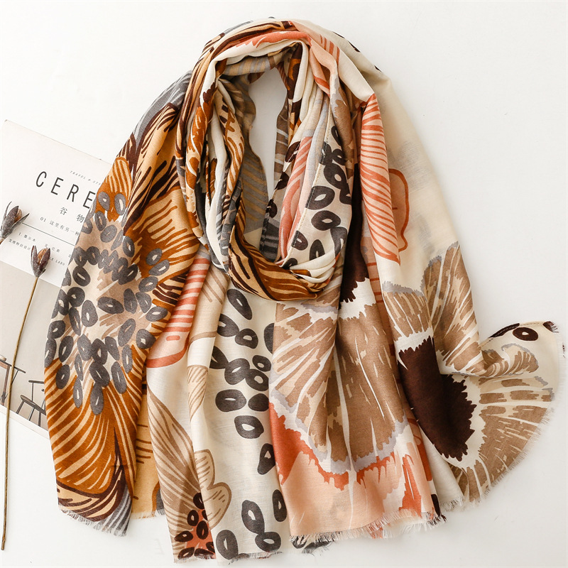 Franja Floral De Pétala Asteca - Shawl Wrap Winter avaliação e preço