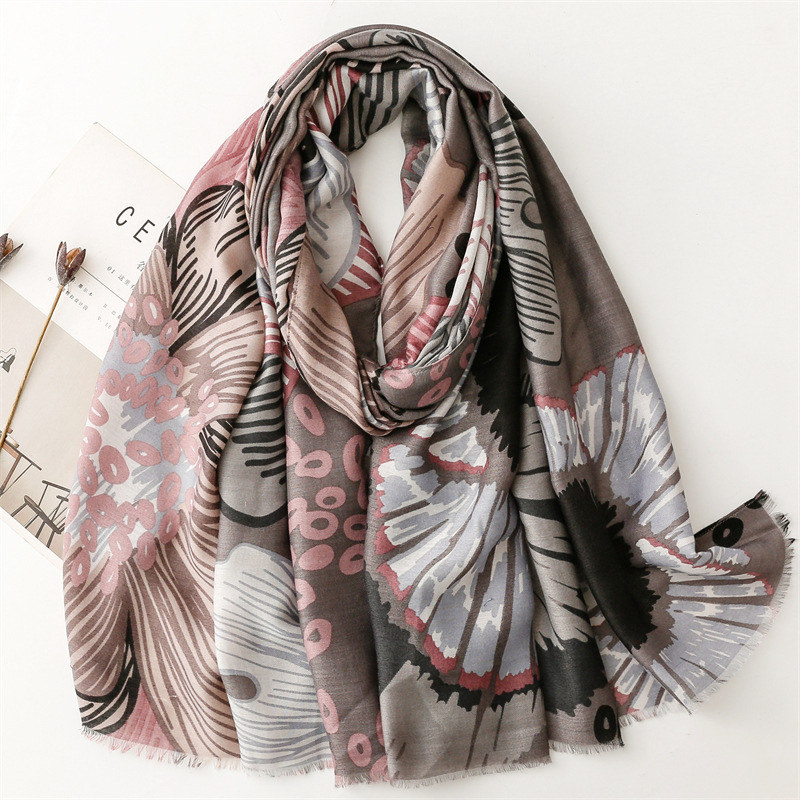 Franja Floral De Pétala Asteca - Shawl Wrap Winter avaliação e preço