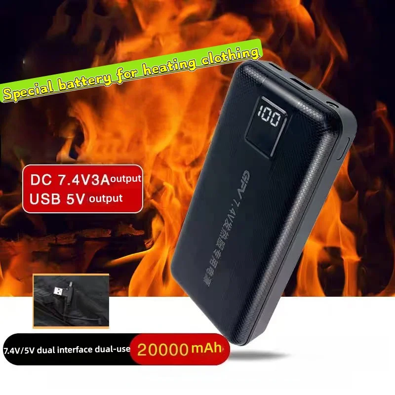 Nova grande capacidade 7.4v/3a - Heated Vest Battery avaliação e preço