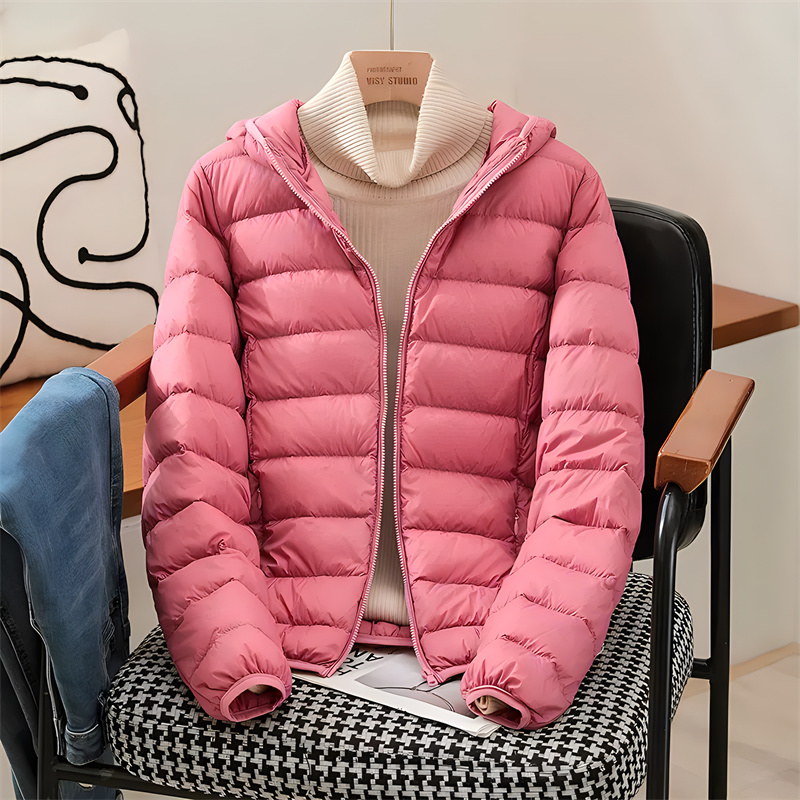 Plus size feminino com capuz c - Down Jacket Packable avaliação e preço
