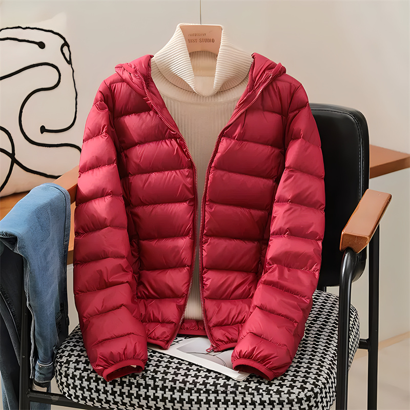 Plus size feminino com capuz c - Down Jacket Packable avaliação e preço