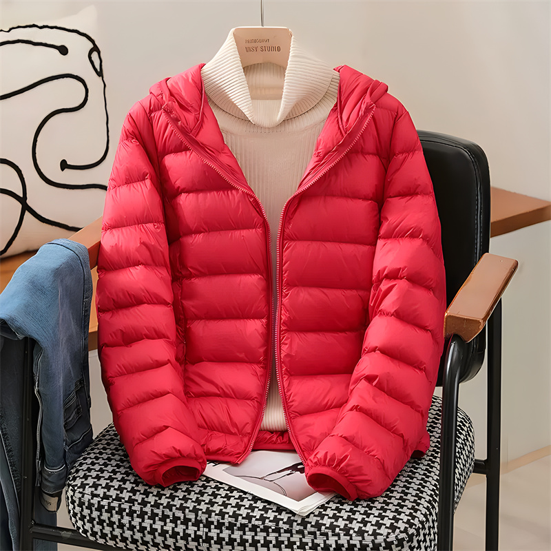 Plus size feminino com capuz c - Down Jacket Packable avaliação e preço
