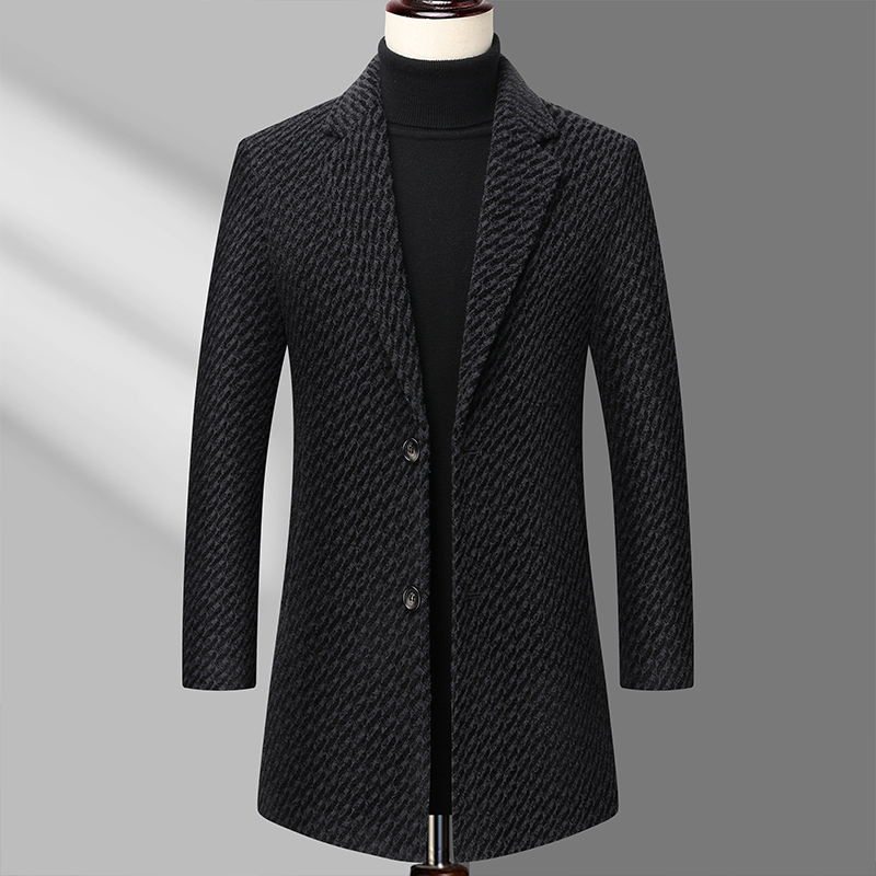 Casaco longo masculino jaqueta - Wool Coat Peacoat avaliação e preço