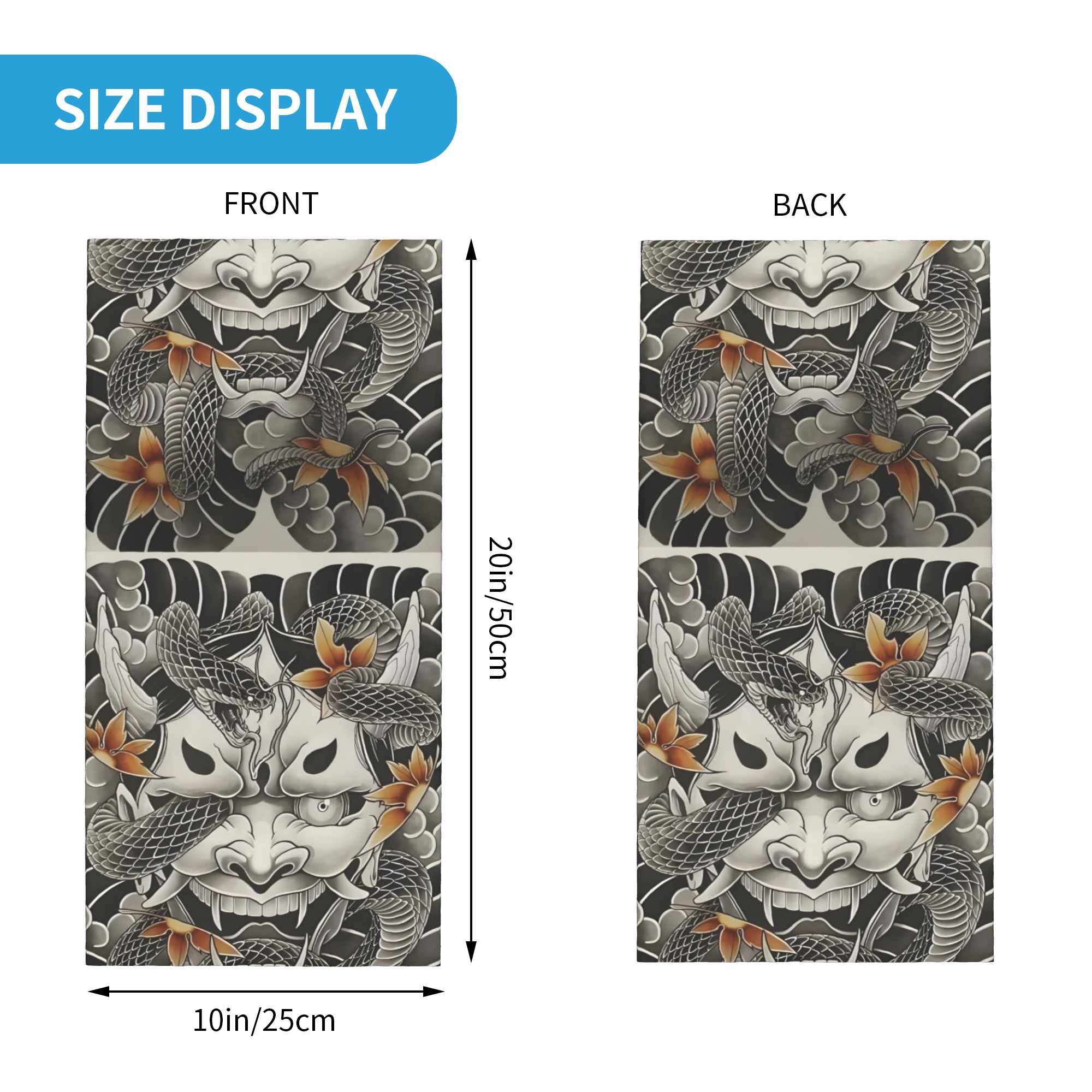 Personalizado samurai oni demô - Neck Gaiter Fleece avaliação e preço