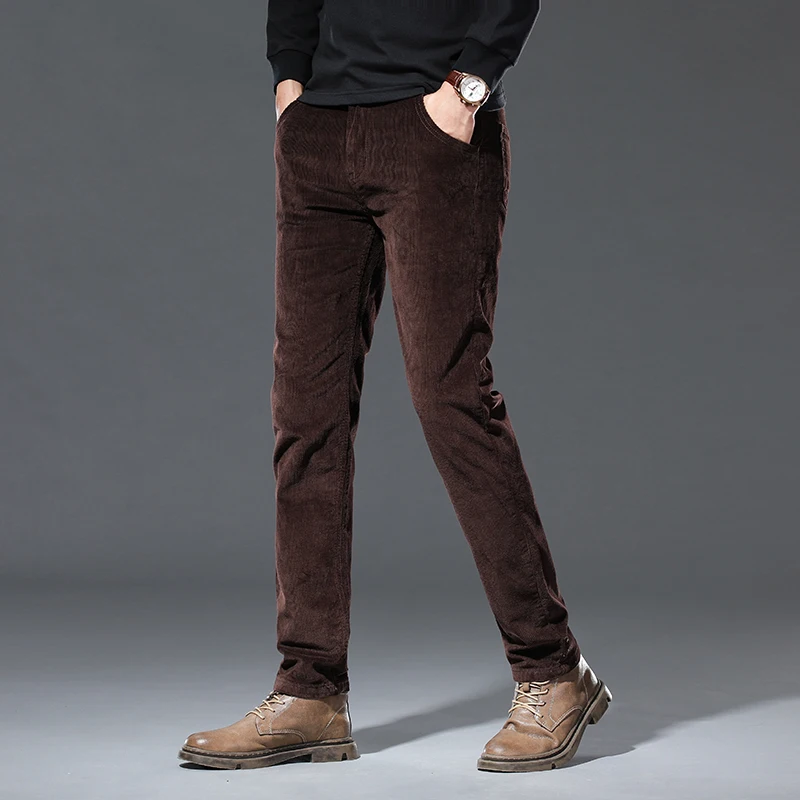 Inverno novo masculino veludo  - Corduroy Pant Warm avaliação e preço