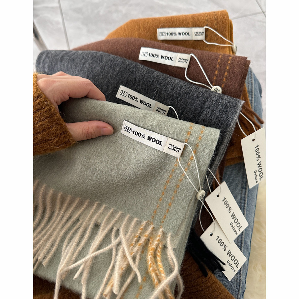 Elegante de boa qualidade 100% - Wool Scarf Men avaliação e preço