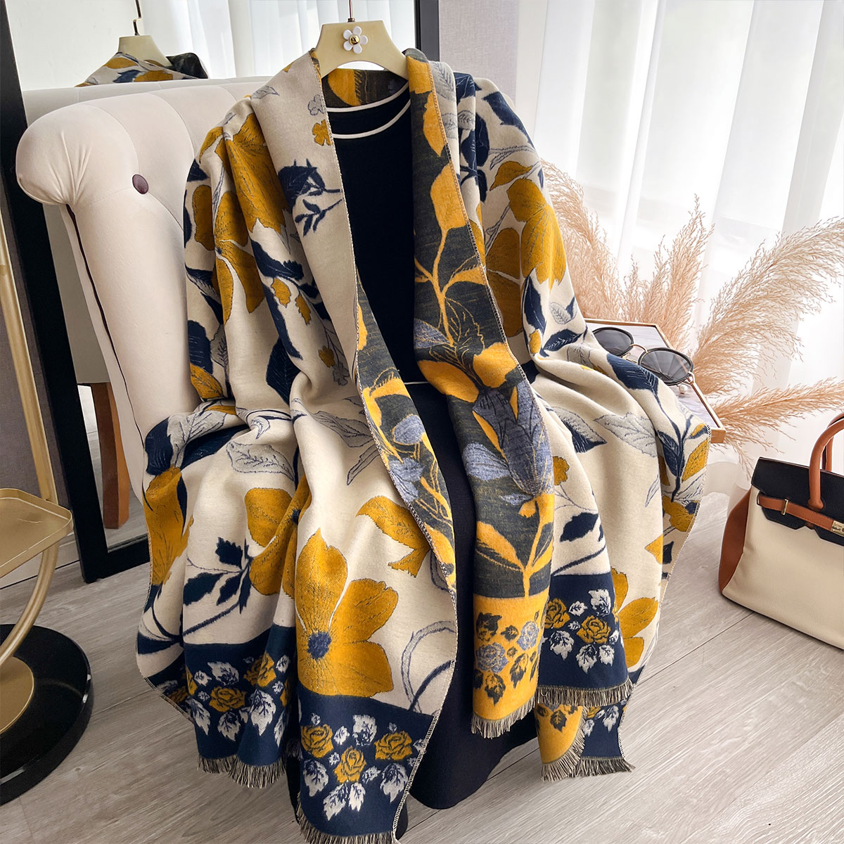 Mulheres engrossar luxo invern - Cashmere Pashmina Wrap avaliação e preço