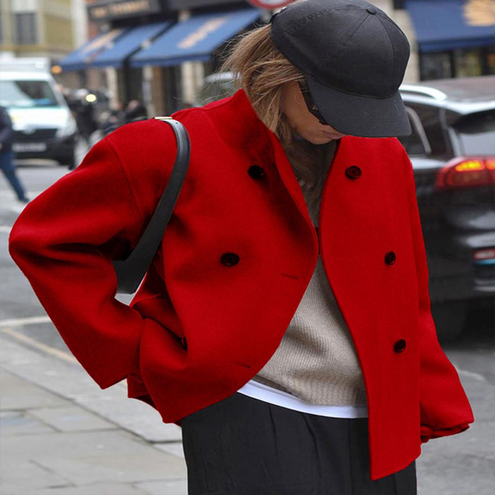 Casaco Feminino de Lã Curto pa - Wool Coat Peacoat avaliação e preço