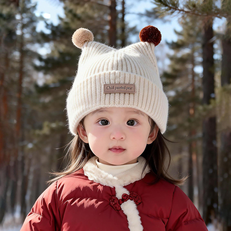 Gorro de Lã Infantil de 1 a 4  - Knit Beanie Hat Warm avaliação e preço