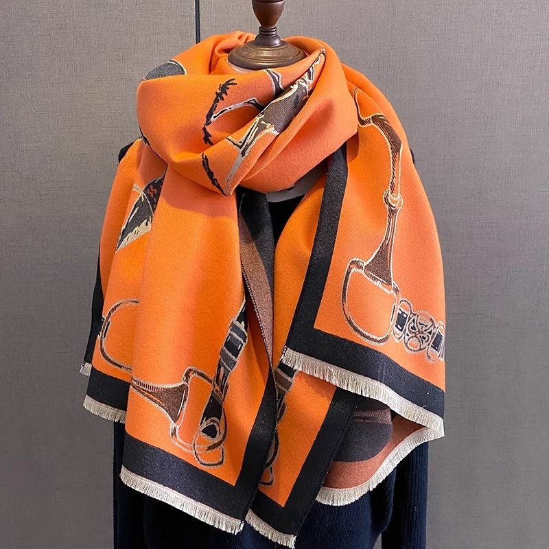 Retro cavaleiro cavalo imitaçã - Shawl Wrap Winter avaliação e preço