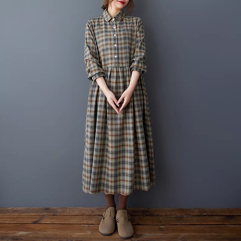 Vestido Camisa Xadrez Retrô Co - Flannel Shirt Lined avaliação e preço