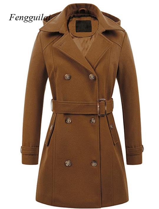 Casaco Feminino Preto com Capu - Wool Coat Peacoat avaliação e preço