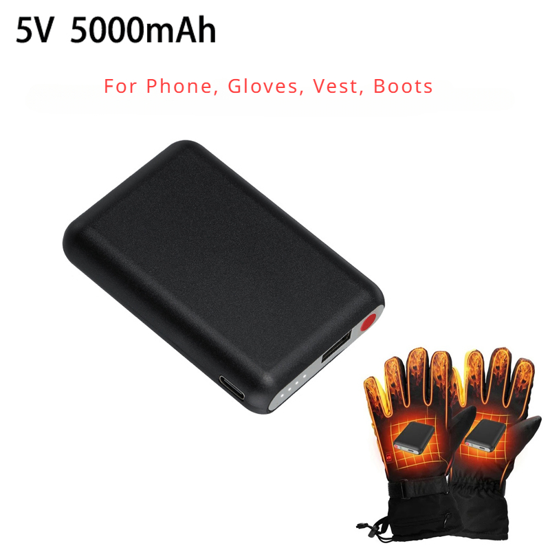 5v 5000mah luvas aquecidas bat - Heated Vest Battery avaliação e preço