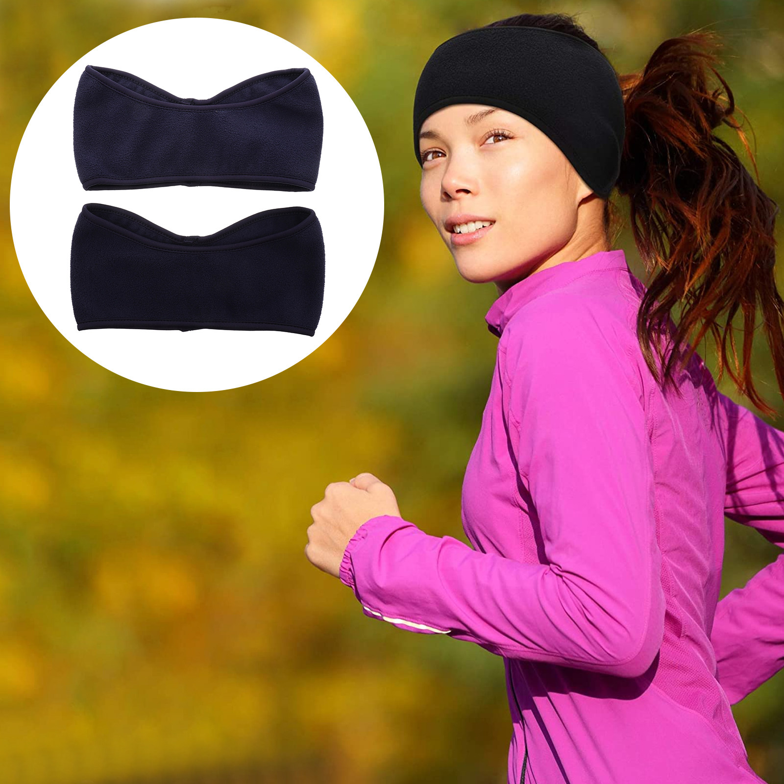 2 Peças Faixa de Cabeça Térmic - Fleece Ear Warmer Band avaliação e preço