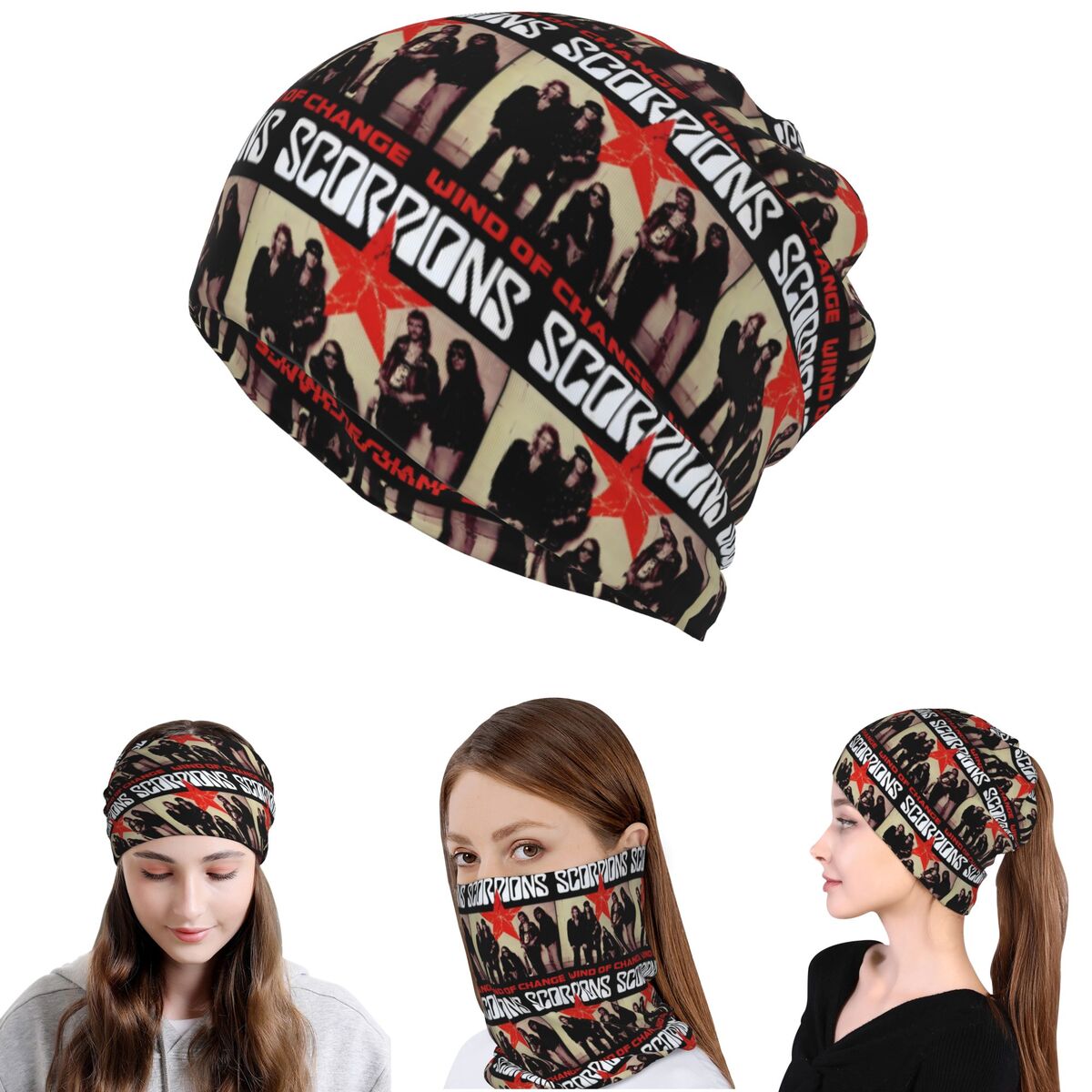 Scorpions Bandana Rock Bandana - Knit Beanie Hat Warm avaliação e preço