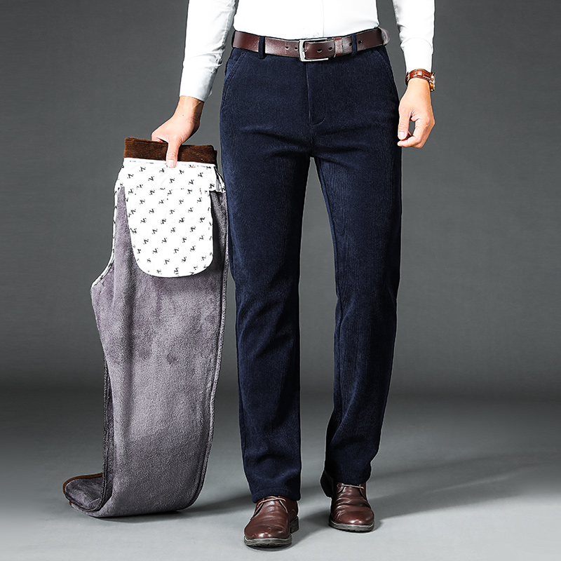 Calças de veludo de lã masculi - Corduroy Pant Warm avaliação e preço