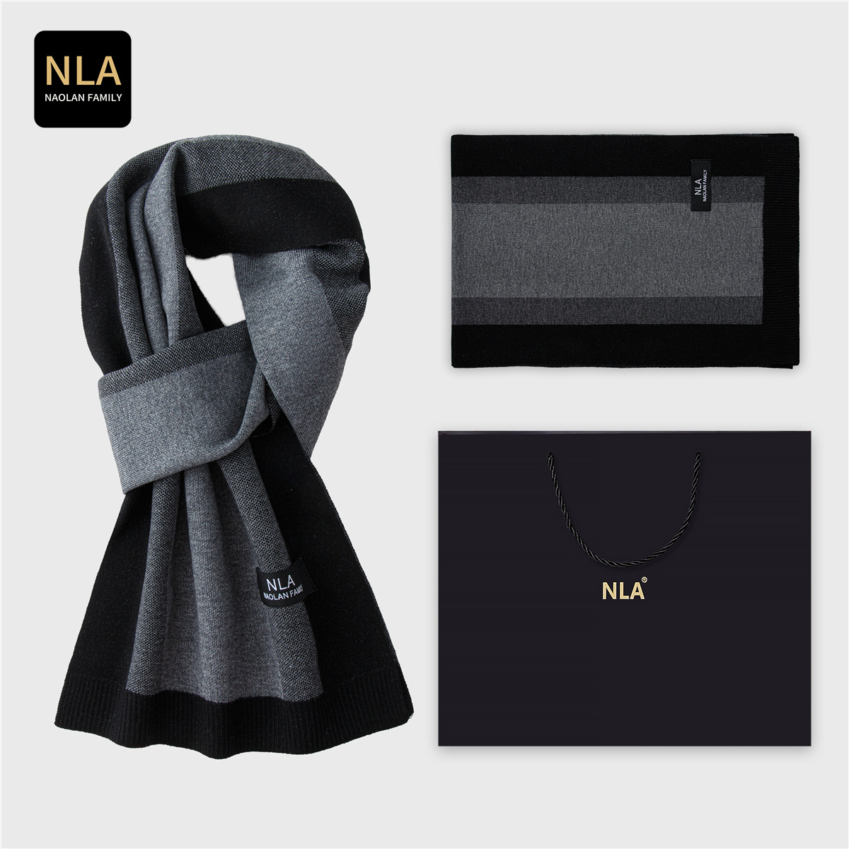 Caixa de presente cachecol de  - Wool Scarf Men avaliação e preço
