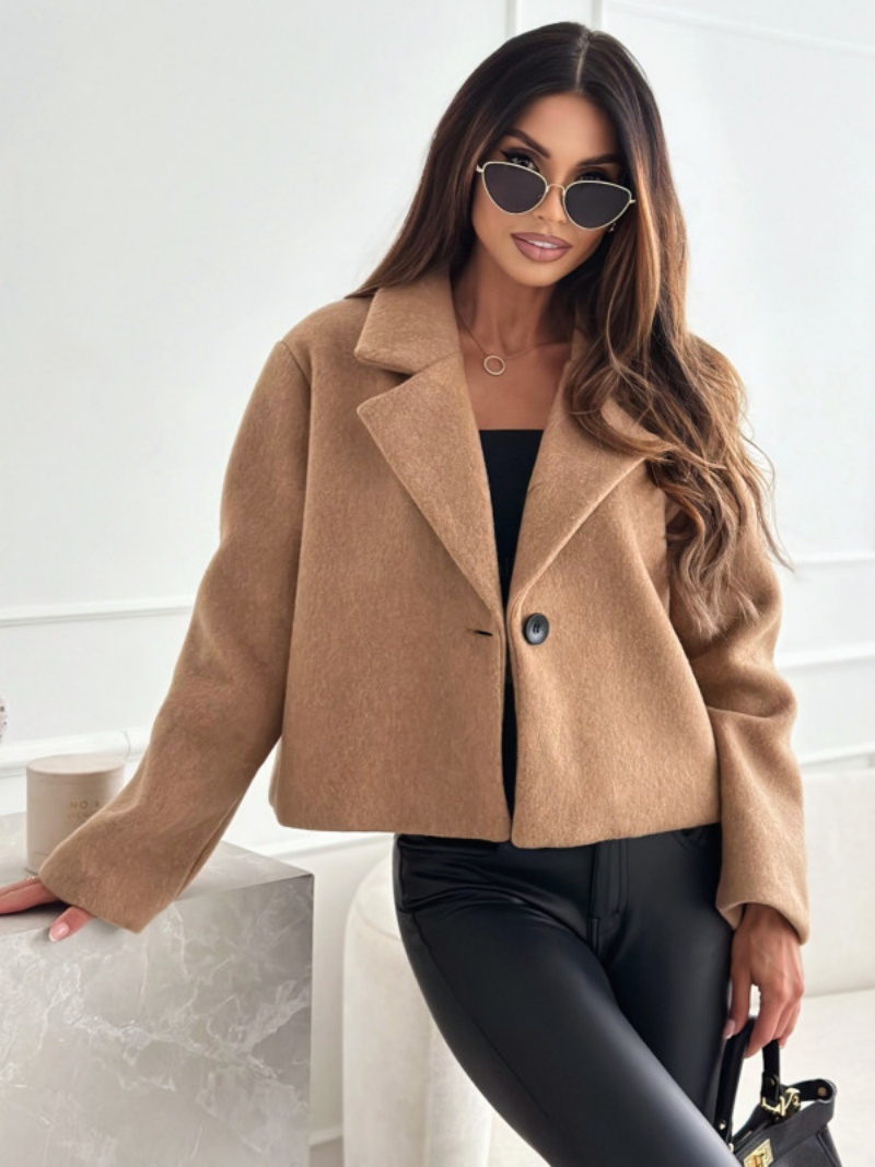 Trench coat recortado para mul - Wool Coat Peacoat avaliação e preço