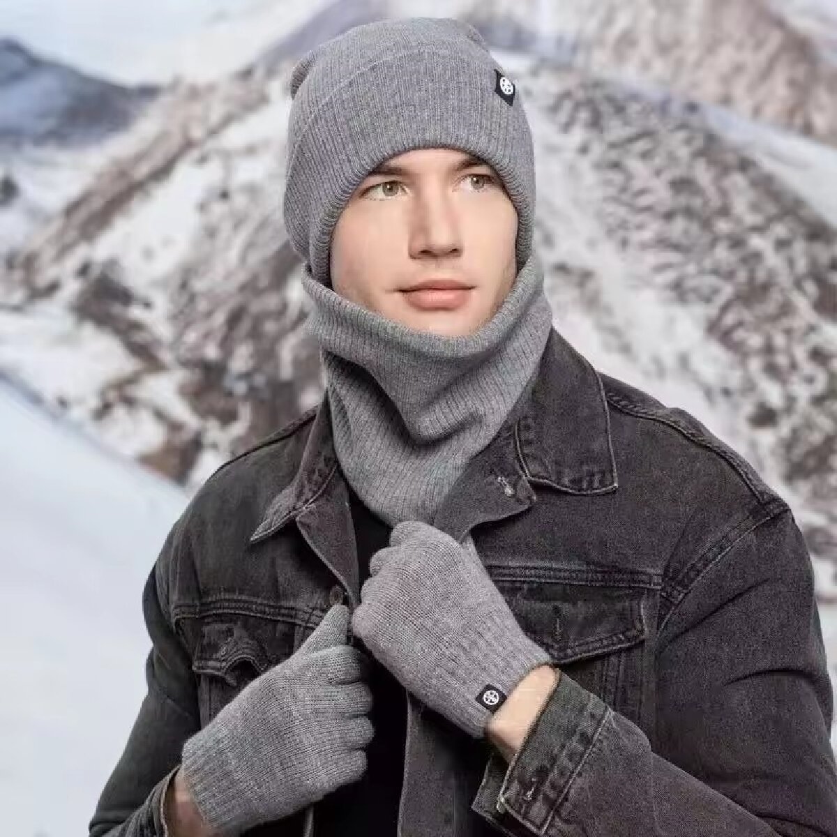 3 pçs inverno gorro chapéu luv - Wool Scarf Men avaliação e preço