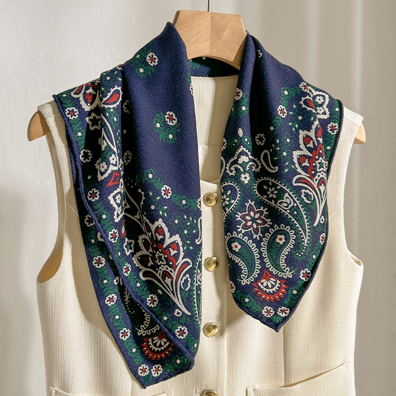 70% lã 30% lenço de seda femin - Shawl Wrap Winter avaliação e preço