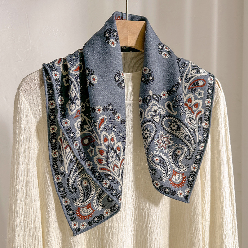 70% lã 30% lenço de seda femin - Shawl Wrap Winter avaliação e preço