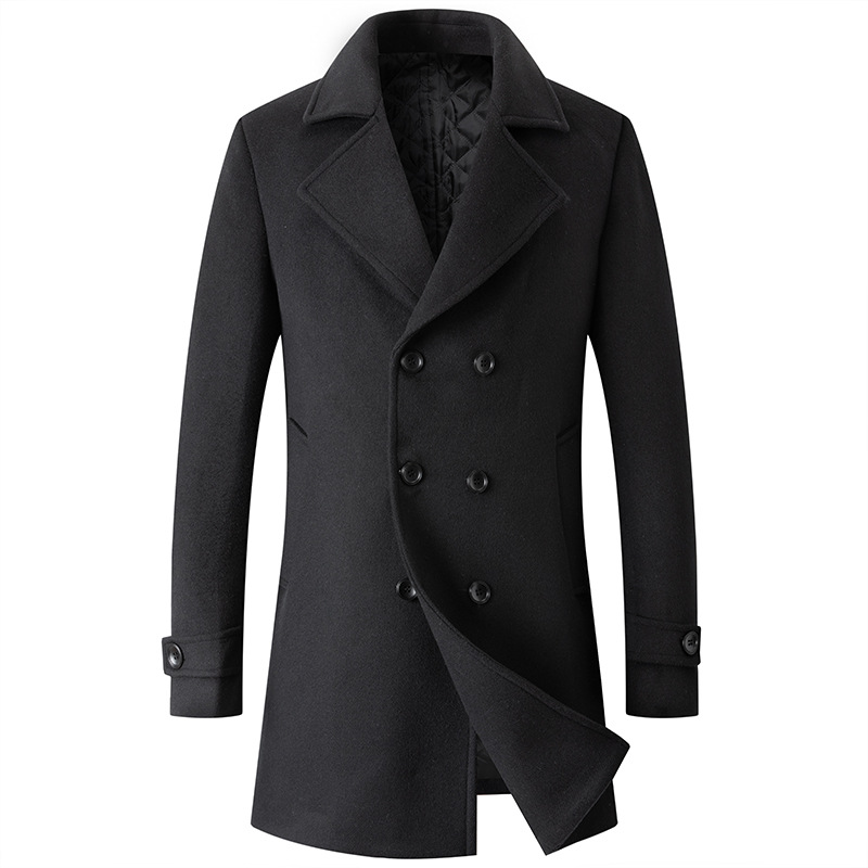 Casaco duplo breasted masculin - Wool Coat Peacoat avaliação e preço