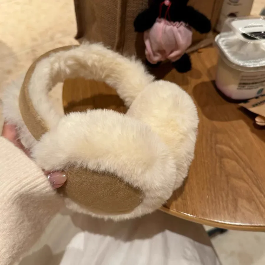 Moda de pelúcia orelha muffs d - Earmuffs Foldable avaliação e preço