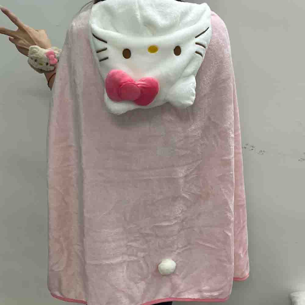 Cobertor com Capuz Hello Kitty - Shawl Wrap Winter avaliação e preço