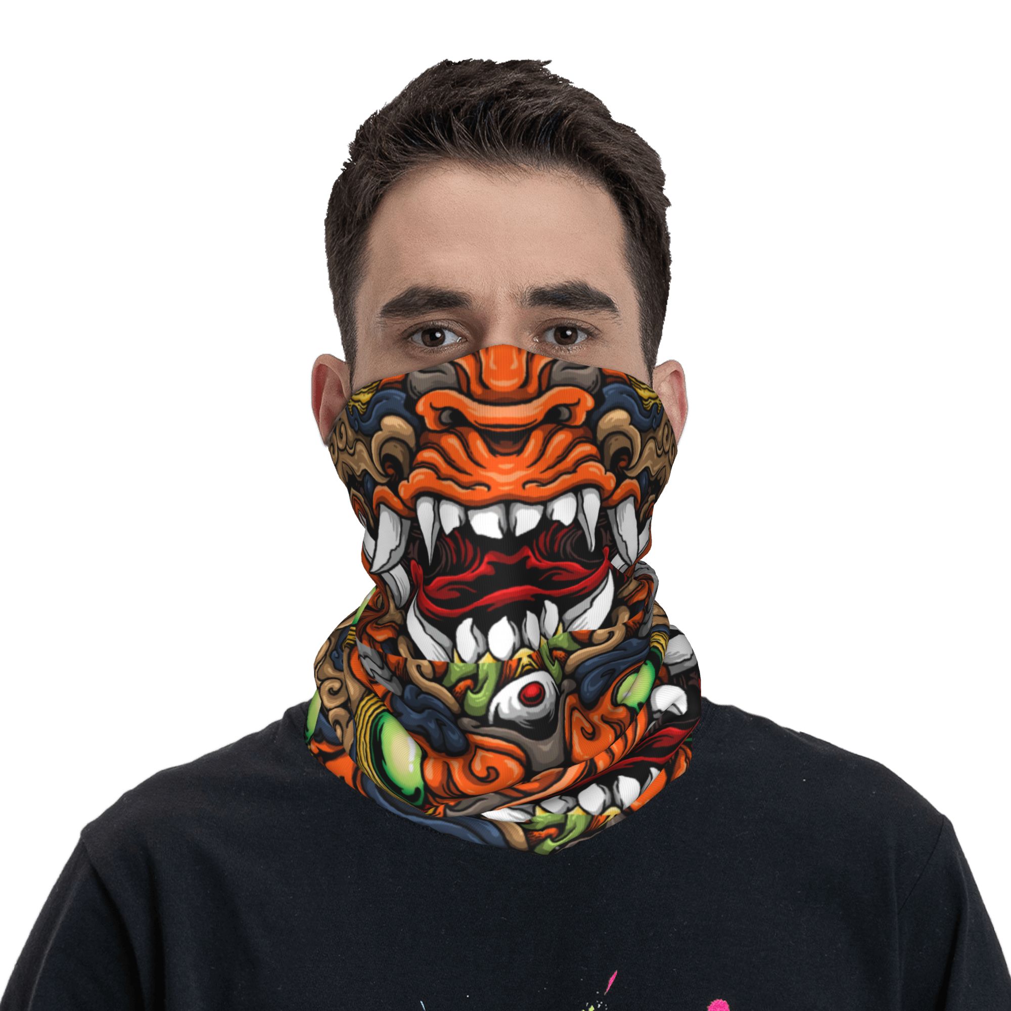 Personalizado samurai demônio  - Neck Gaiter Fleece avaliação e preço