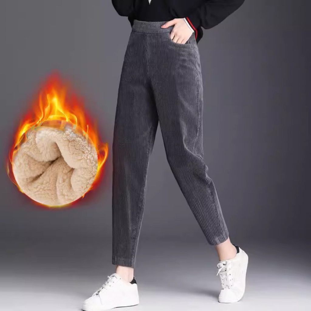 1 pçs feminino outono inverno  - Corduroy Pant Warm avaliação e preço