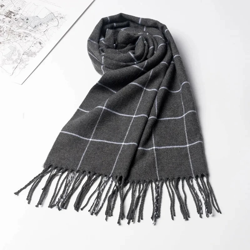 2024 novo inverno cachecol mas - Wool Scarf Men avaliação e preço